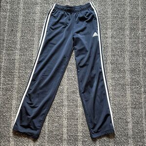 Adidas Blue Sweatpants with Iconic Stripes